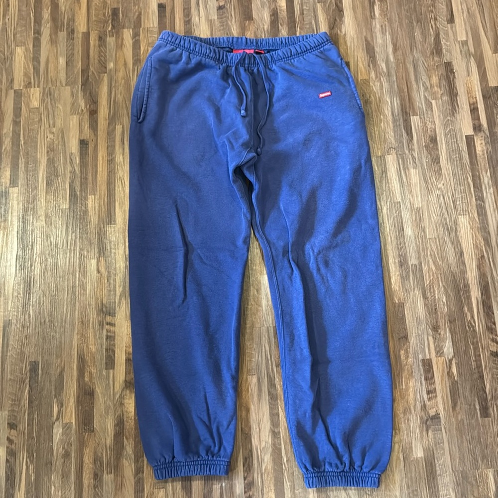 Supreme Small Box Logo Sweatpants (Blue)